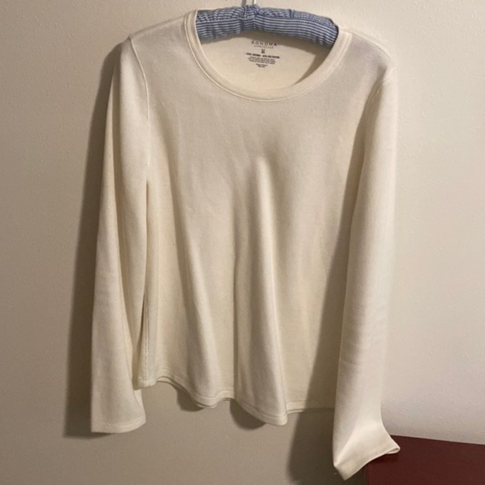 Cream long sleeve top - Picture 2 of 3
